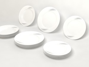 common round dishes Modelo 3D