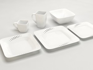 common square dishes Modèle 3D