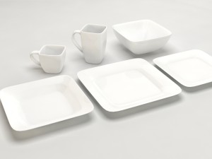 common square dishes 3D 모델