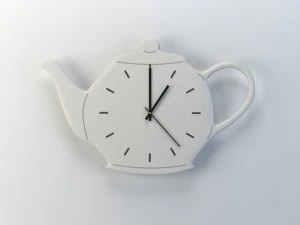 кухонні настінні годинники - чайник 3D Модель