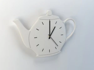 kitchen wall clock - teapot 3D Model
