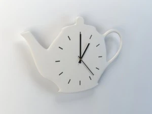 kitchen wall clock - teapot 3D Model