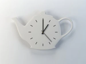 kitchen wall clock - teapot 3D Model