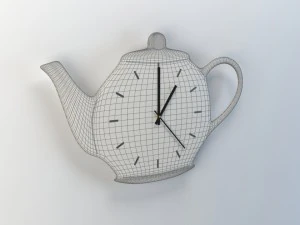 kitchen wall clock - teapot 3D Model