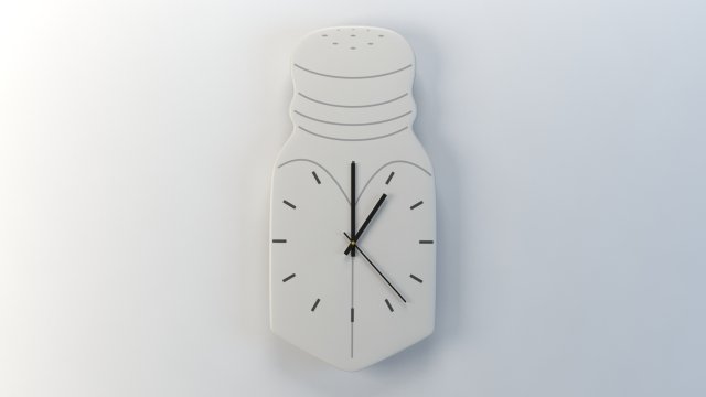 kitchen wall clock - salt cellar 3Dモデル .c4d .max .obj .3ds .fbx .stl .blend 