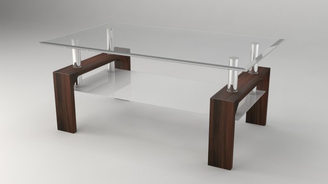 modern glass coffee table 3D Model .c4d .max .obj .3ds .fbx .stl .blend 