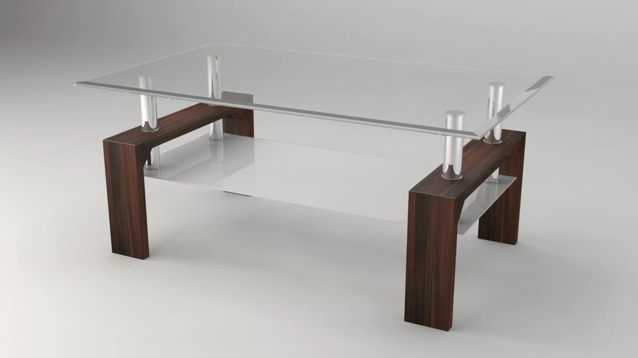 modern glass coffee table 3D Model .c4d .max .obj .3ds .fbx .stl .blend 