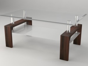 modern glass coffee table Modèle 3D