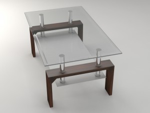modern glass coffee table 3D Model