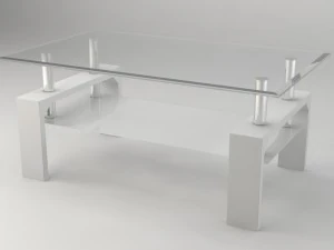 modern glass coffee table 3D Model