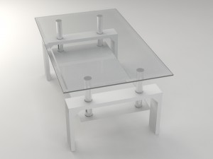 modern glass coffee table 3D Model
