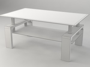 modern glass coffee table 3D Model