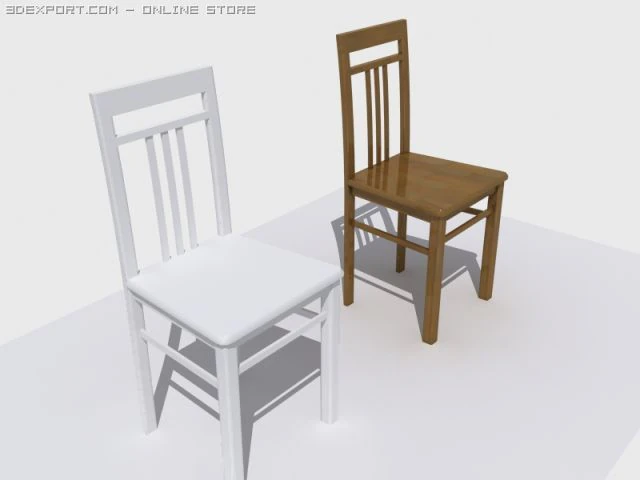 wooden chair albert 3D Model .c4d .max .obj .3ds .fbx .stl .blend 