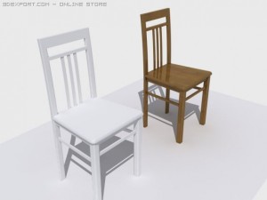 wooden chair albert Modèle 3D