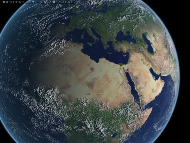 earth realistic Model 3D .c4d .max .obj .3ds .fbx .stl .blend 