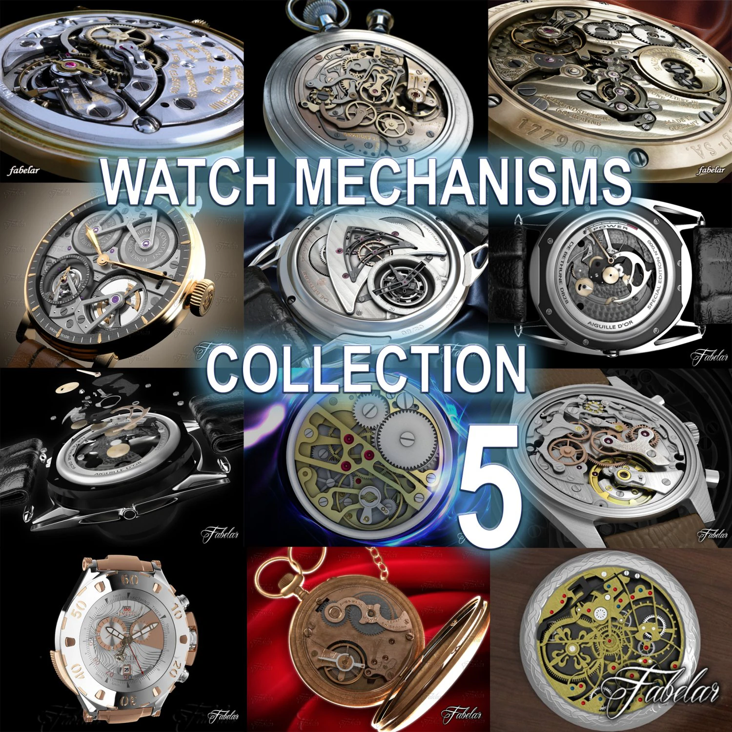 watch mechanisms coll 5 3D Model .c4d .max .obj .3ds .fbx .stl .blend 