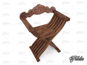 savonarola chair 3Dモデル