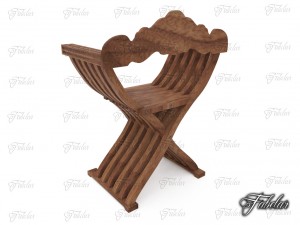 savonarola chair 3Dモデル