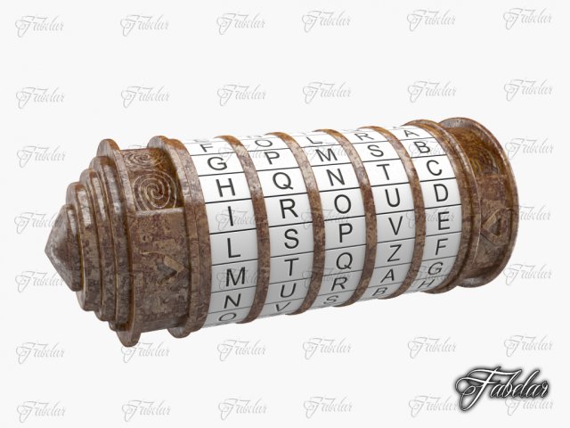 cryptex rusty 3D Model .c4d .max .obj .3ds .fbx .stl .blend 