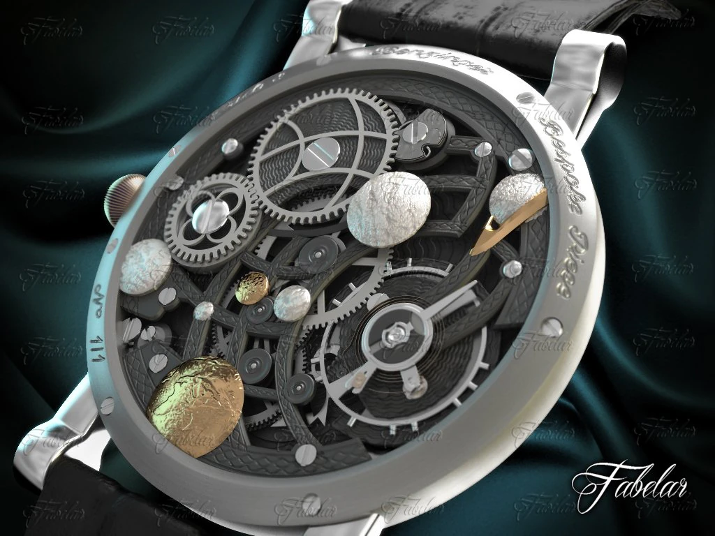 watch mechanism 13 3D Model .c4d .max .obj .3ds .fbx .stl .blend 