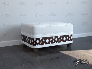 pouf 01 scene Modelo 3D