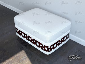 pouf 01 scene 3D 모델