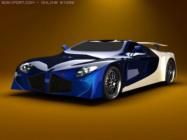 weber sportscar 3D Model .c4d .max .obj .3ds .fbx .stl .blend 