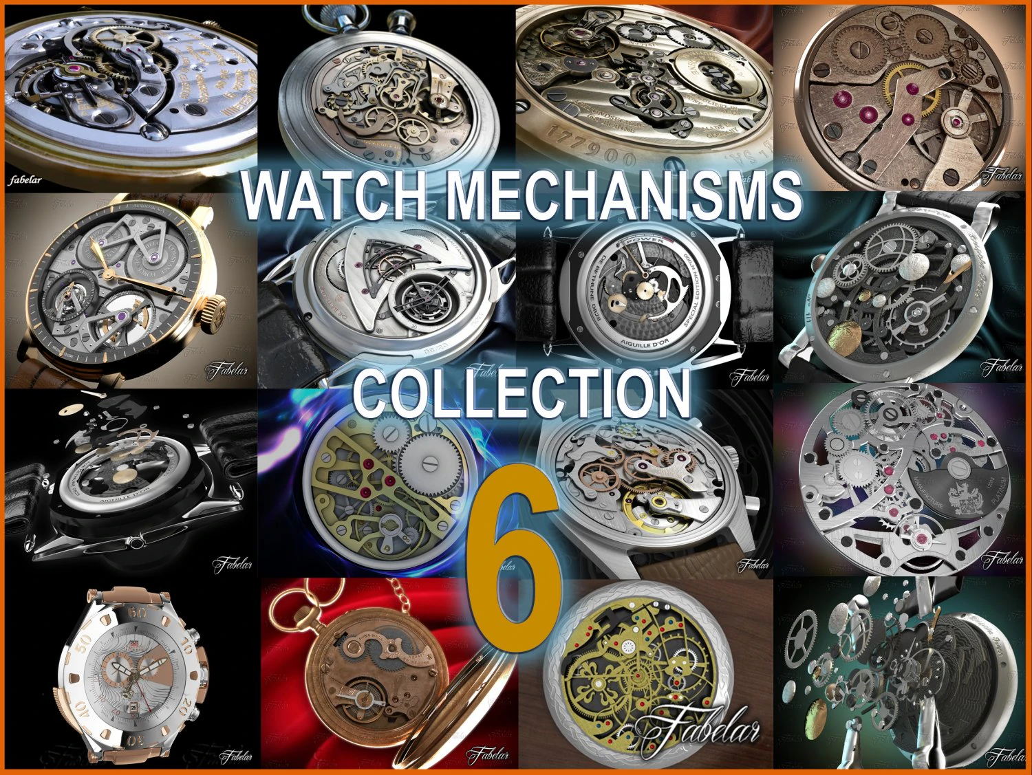 watch mechanisms coll 6 3D Model .c4d .max .obj .3ds .fbx .stl .blend 