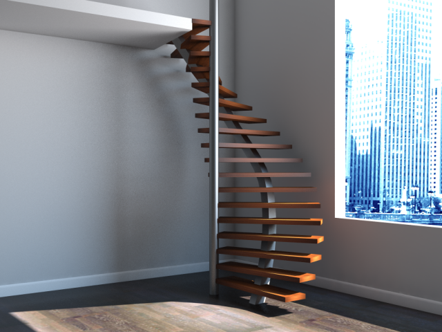 spiral staircase 01 Model 3D .c4d .max .obj .3ds .fbx .stl .blend 