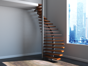 spiral staircase 01 3D Модель