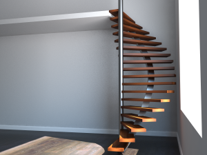 spiral staircase 01 Model 3D