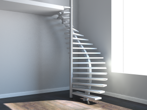 spiral staircase 01 Model 3D
