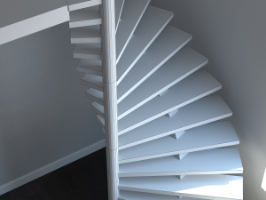 spiral staircase 01 Model 3D