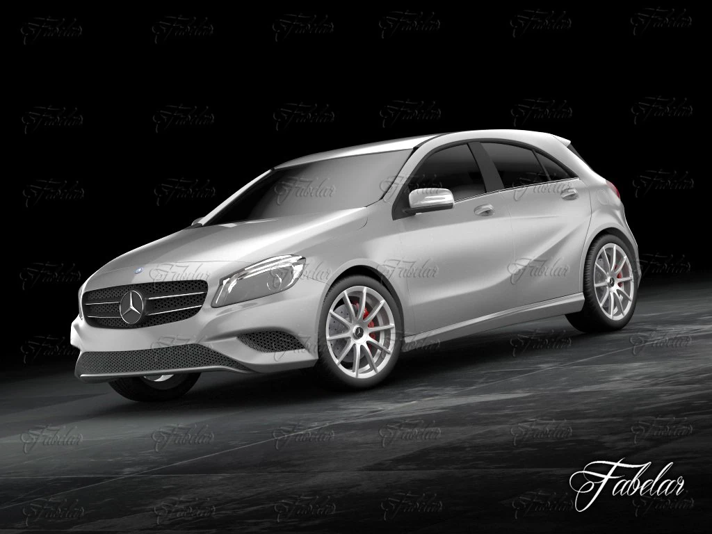 mercedes a class w176 3D Model .c4d .max .obj .3ds .fbx .stl .blend