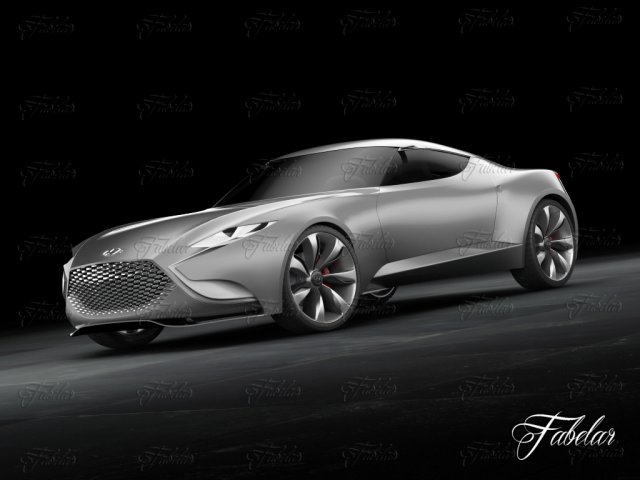 hyundai hnd-9 concept 3D Model .c4d .max .obj .3ds .fbx .stl .blend 