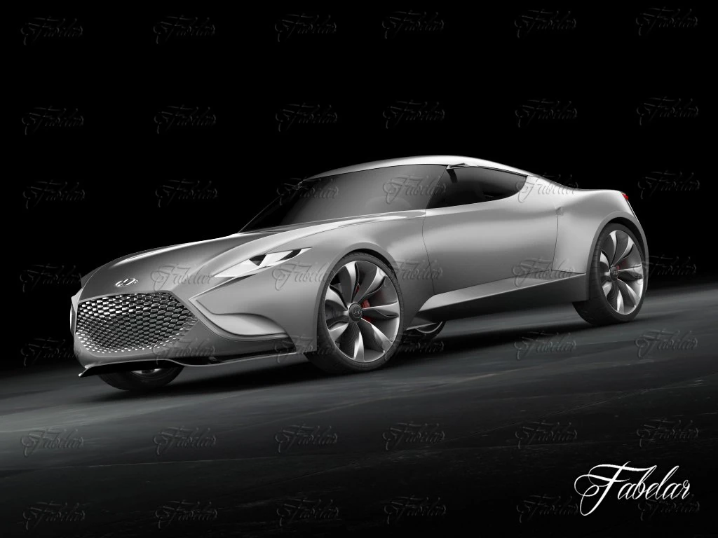 hyundai hnd-9 concept 3D Model .c4d .max .obj .3ds .fbx .stl .blend 