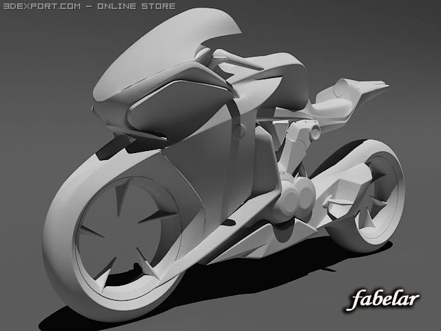honda v4 concept bike 3D Model .c4d .max .obj .3ds .fbx .stl .blend