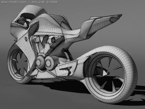 honda v4 concept bike Modello 3D