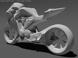 honda v4 concept bike Modello 3D