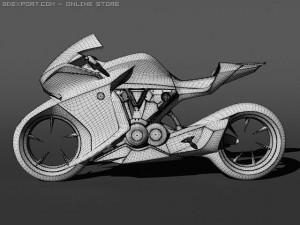 honda v4 concept bike Modello 3D