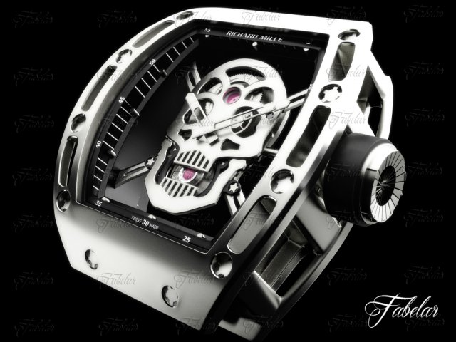 tourbillon skull rm052 3D Model .c4d .max .obj .3ds .fbx .stl .blend 