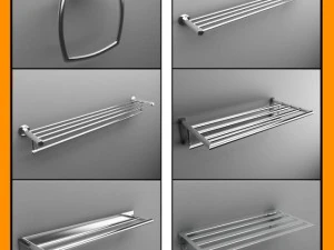 cole&ccedil;&atilde;o de toalheiros Modelo 3D