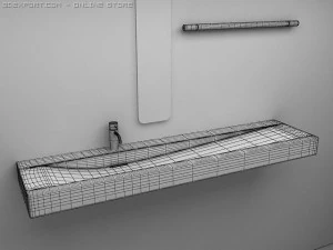 lavandino parziale Modello 3D