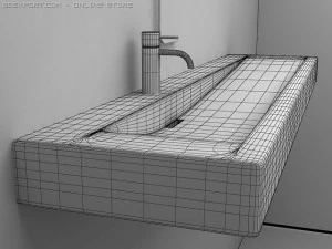 lavandino parziale Modello 3D