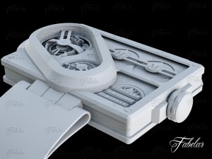 Harry winston histoire tourbillon 3 no mat Model 3D