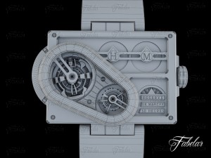 Harry winston histoire tourbillon 3 no mat Model 3D