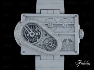 Harry winston histoire tourbillon 3 no mat 3D Model