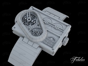 Harry winston histoire tourbillon 3 no mat Model 3D