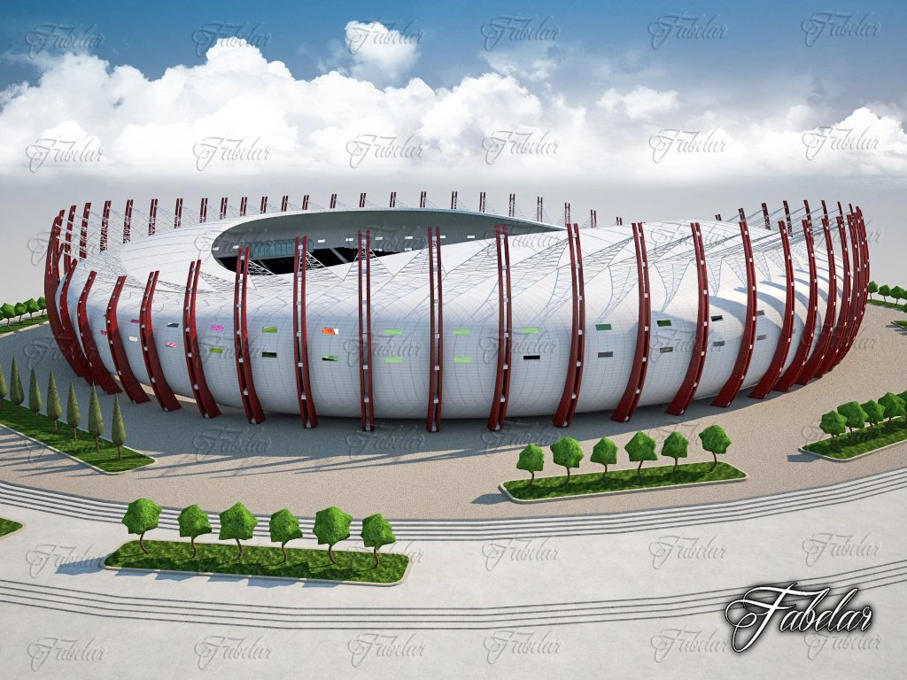 stadium 04 3D Model .c4d .max .obj .3ds .fbx .stl .blend 