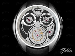 akrivia tourbillon monopusher chronograph 3D Modell